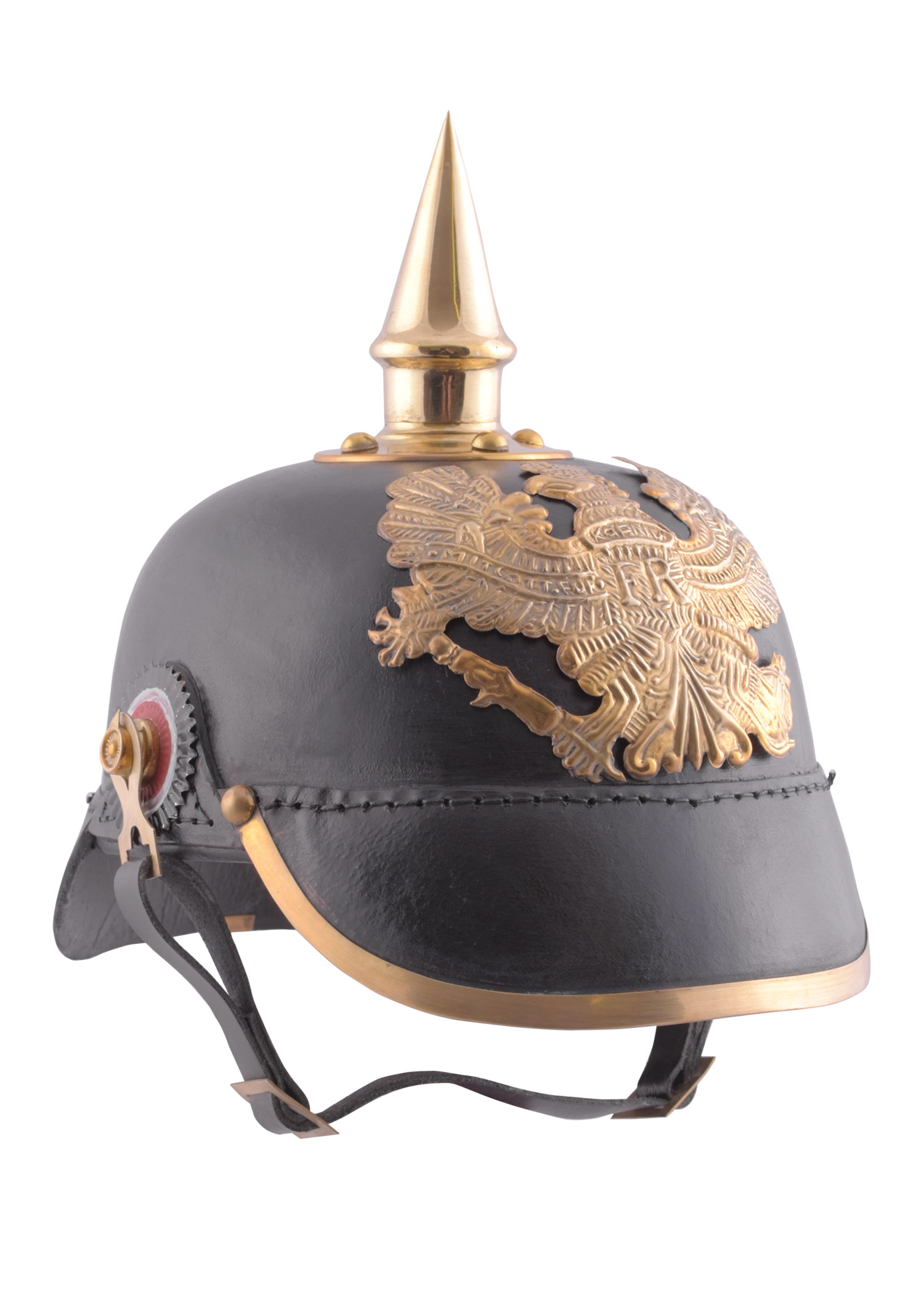 I MEDIEVALI Acquista Pickelhaube tedesco Elmo prussiano Elmo in pelle dell'ufficiale imperiale Garde Accessori Cappelli e berretti Caschi Elmetti militari 
