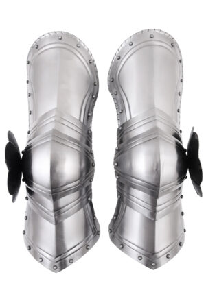 Protezioni per gambe gotiche, coppia, acciaio da 1,2 mm